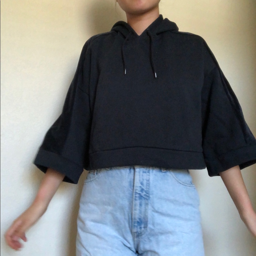 cropped boxy puma hoodie